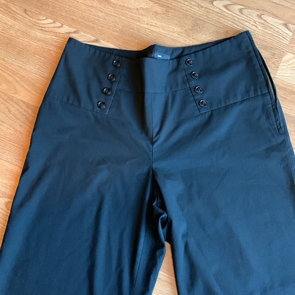 H&M, solid black flat front wide leg casual pants. Size 14. - Picture 2 of 15